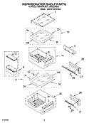 REFRIGERATOR SHELF PARTS Diagram and Parts List for KSSS36FMB01  KitchenAid Refrigerator