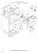 LINER Diagram and Parts List for ET22PKXAW02  Whirlpool Refrigerator
