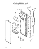 REFRIGERATOR DOOR Diagram and Parts List for KSRS27QAWH07  KitchenAid Refrigerator