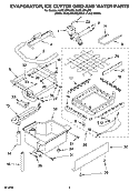 EVAPORATOR, ICE CUTTER GRID AND WATER PARTS Diagram and Parts List for KUIS18PNJW8  KitchenAid Ice Maker