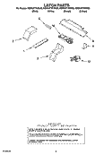 LATCH PARTS Diagram and Parts List for KEMC377KBL03  KitchenAid Microwave Oven Combo