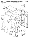 CABINET LINER AND DOOR PARTS Diagram and Parts List for GI15NFLTS1  Whirlpool Ice Maker