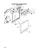 FRAME AND CONSOLE Diagram and Parts List for WU5750Y0  Roper Dishwasher