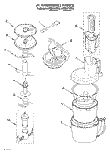 ATTACHMENT PARTS Diagram and Parts List for 4KFPM770CR0  KitchenAid Food Processor