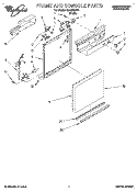 FRAME AND CONSOLE Diagram and Parts List for DU4000XY1  Whirlpool Dishwasher