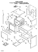 OVEN PARTS Diagram and Parts List for KESI901PWH00  KitchenAid Range