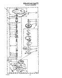 GEARCASE Diagram and Parts List for LA6090XTW1  Whirlpool Washer