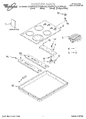 SECTION Diagram and Parts List for GJC3034HB4  Whirlpool Cooktop