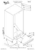 CABINET Diagram and Parts List for EV120FXXN00  Whirlpool Freezer