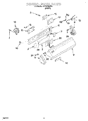 CONTROL PANEL Diagram and Parts List for CAP2762EW0  Whirlpool Washer