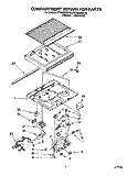 COMPARTMENT SEPARATOR Diagram and Parts List for RT18BMXBL00  Roper Refrigerator
