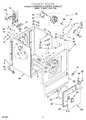 SECTION Diagram and Parts List for CEE2990AG3  Whirlpool Dryer