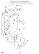 REFRIGERATOR LINER Diagram and Parts List for KSRS25QGWH02  KitchenAid Refrigerator