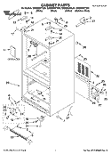 CABINET PARTS Diagram and Parts List for GX5SHDXTQ01  Whirlpool Refrigerator