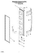 FREEZER DOOR PARTS Diagram and Parts List for 3XES0GTKNL00  Whirlpool Refrigerator