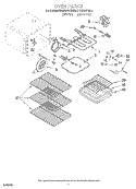 OVEN Diagram and Parts List for KERS507EAL3  KitchenAid Range