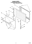 DOOR PARTS Diagram and Parts List for RF3020XKQ1  Whirlpool Range
