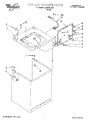 TOP & CABINET Diagram and Parts List for 6CAP2762EW0  Whirlpool Washer