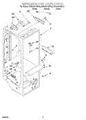 REFRIGERATOR LINER Diagram and Parts List for KSRS25KGBT03  KitchenAid Refrigerator