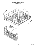 LOWER RACK Diagram and Parts List for KUDP220T6  KitchenAid Dishwasher