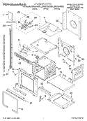 OVEN, LITERATURE Diagram and Parts List for KEBC208HBT3  KitchenAid Wall Oven