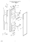 FREEZER DOOR Diagram and Parts List for KSRS25QFBL00  KitchenAid Refrigerator