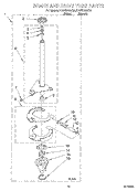 BRAKE AND DRIVE TUBE Diagram and Parts List for KAWS750JQ0  KitchenAid Washer