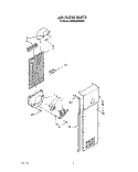AIR FLOW Diagram and Parts List for JWARG482WP01  Whirlpool Refrigerator
