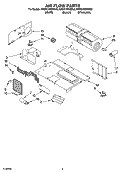 AIR FLOW PARTS Diagram and Parts List for KHMS1850SSS0  KitchenAid Microwave