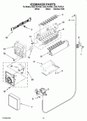ICEMAKER PARTS, OPTIONAL PARTS (NOT INCLUDED) Diagram and Parts List for ED5LTAXVL01  Whirlpool Refrigerator