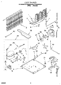 UNIT Diagram and Parts List for KTRS19MDWH01  Whirlpool Refrigerator