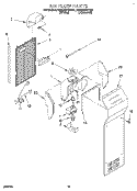 AIR FLOW Diagram and Parts List for RS25AWXBW01  Roper Refrigerator