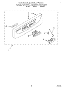 CONTROL PANEL Diagram and Parts List for KUDR25SHBT1  KitchenAid Dishwasher