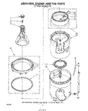 AGITATOR, BASKET AND TUB Diagram and Parts List for LA5600XPW0  Whirlpool Washer