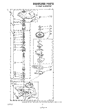 GEARCASE Diagram and Parts List for GLA5580XSW1  Whirlpool Washer