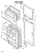 DOOR PARTS Diagram and Parts List for TT18TKRMS02  Estate Refrigerator