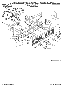WASHER/DRYER CONTROL PANEL PARTS Diagram and Parts List for YLTE5243DQ7  Whirlpool Washer Dryer Combo