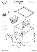 CABINET PARTS Diagram and Parts List for EH070FXMQ01  Whirlpool Freezer