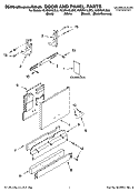 DOOR AND PANEL PARTS Diagram and Parts List for KUDP01ILBS3  KitchenAid Dishwasher