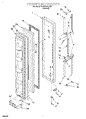 FREEZER DOOR Diagram and Parts List for 7ED20TKXDN00  Whirlpool Refrigerator