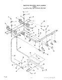 BURNER Diagram and Parts List for F4397W0  Roper Range