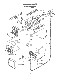 ICE MAKER, LIT/OPTIONAL Diagram and Parts List for 6ED22RQXWW00  Whirlpool Refrigerator
