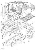 SHELF Diagram and Parts List for KTRS21KDAL04  KitchenAid Refrigerator