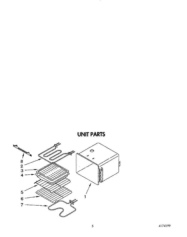UNIT Diagram and Parts List for KEBI141XBL1  KitchenAid Wall Oven