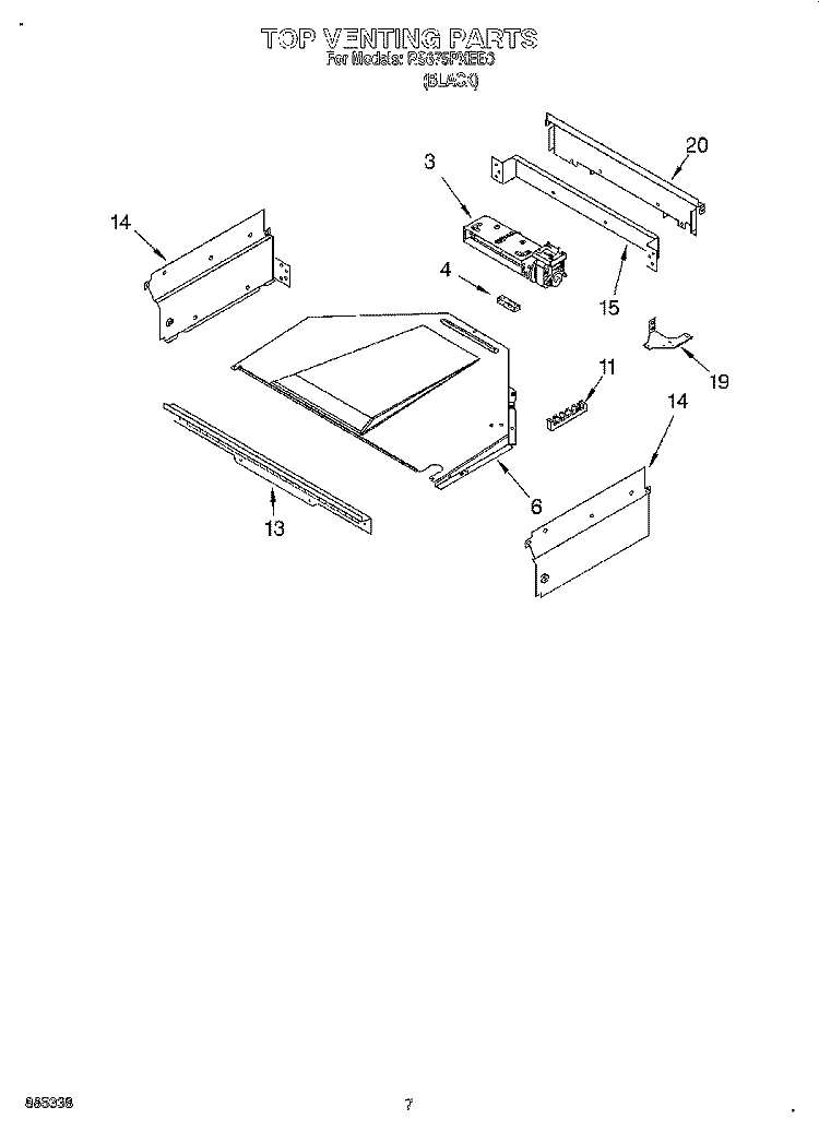 OPTIONAL Diagram and Parts List for RS675PXEB0  Whirlpool Range