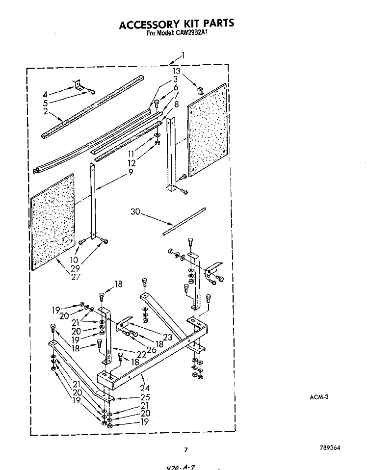 ACCESSORY KIT , LIT/OPTIONAL Diagram and Parts List for CAW29B2A1  Whirlpool Air Conditioner