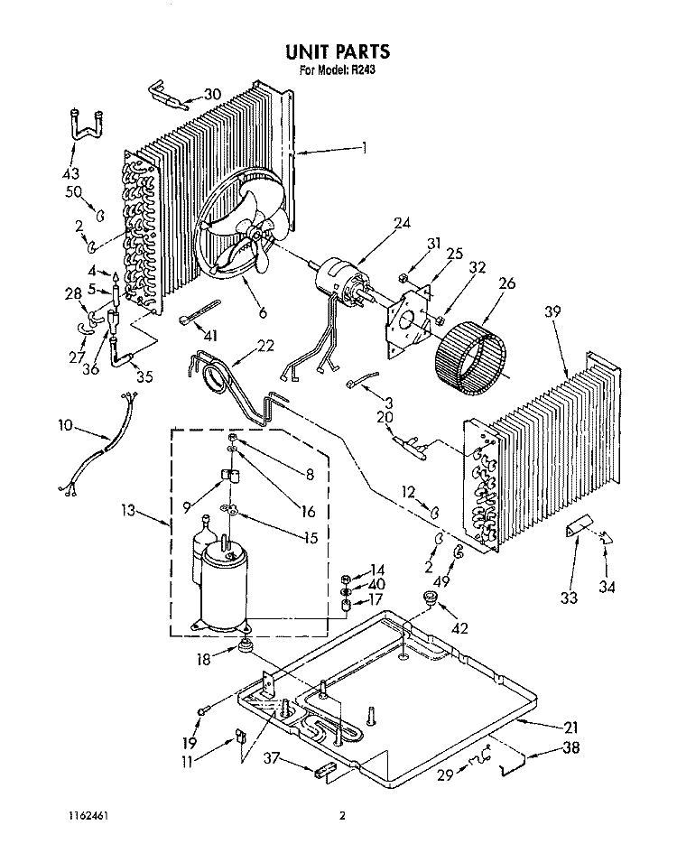 UNIT, LIT/OPTIONAL Diagram and Parts List for BFR243  Whirlpool Air Conditioner