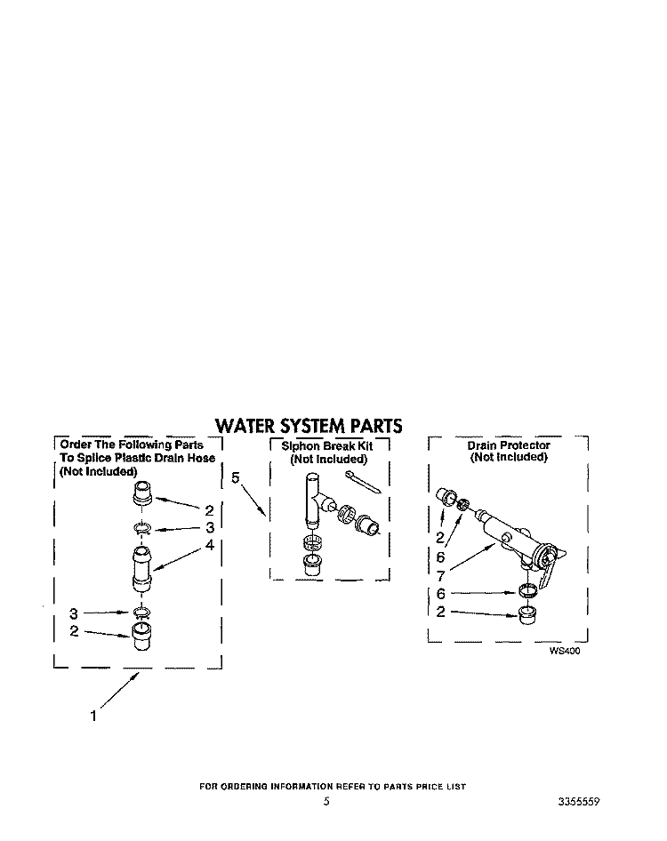 WATER SYSTEM Diagram and Parts List for LA5200XTG1  Whirlpool Washer