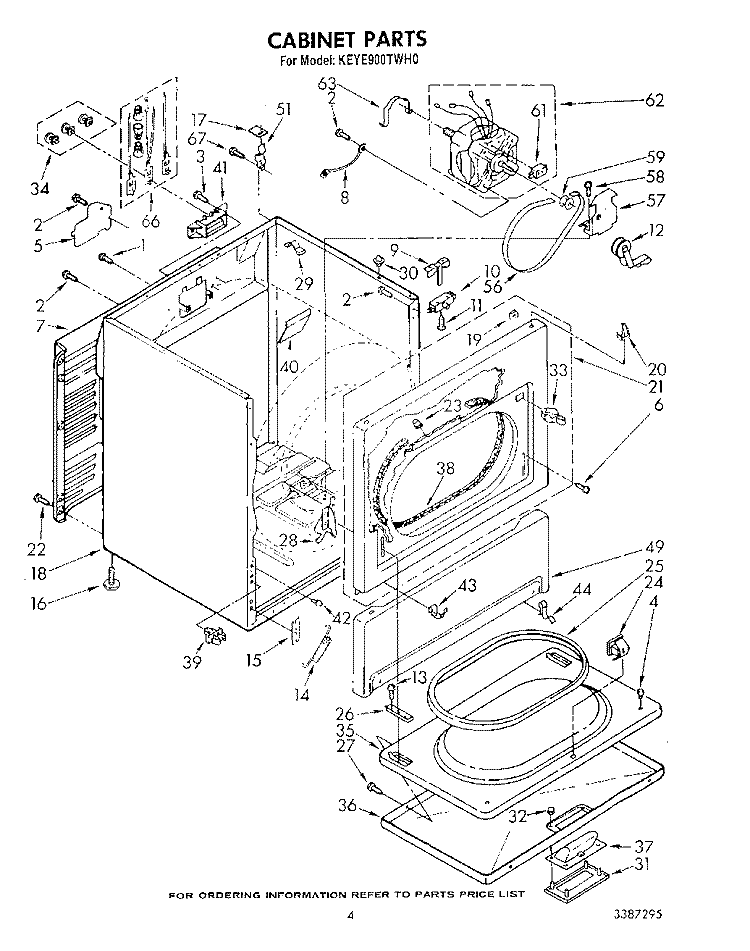 SECTION Diagram and Parts List for KEYE900TPL0  KitchenAid Dryer