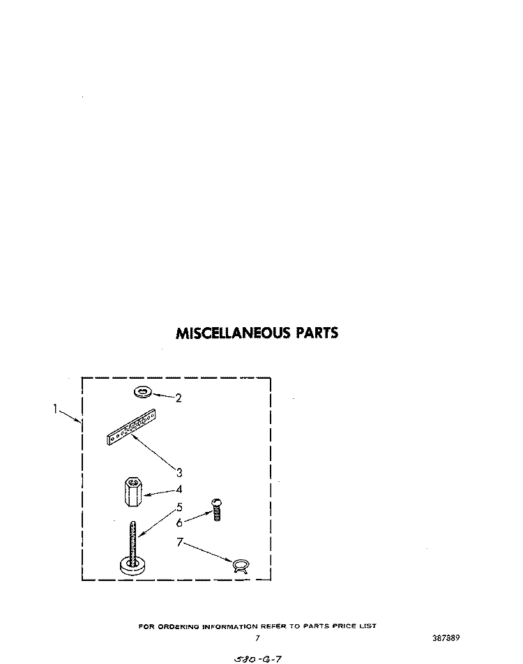 MISCELLANEOUS Diagram and Parts List for LA5590XPW0  Whirlpool Washer